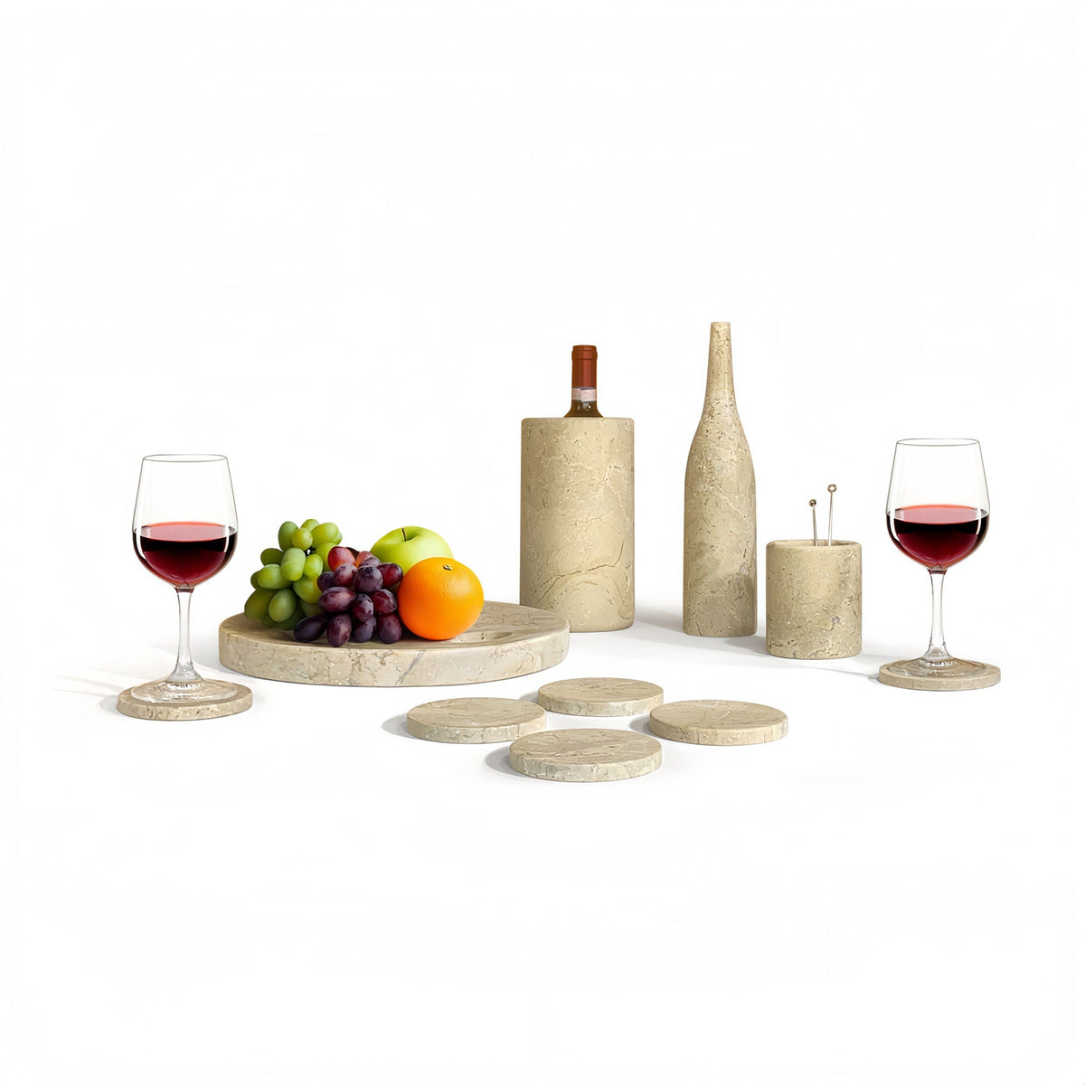 10 Pieces Luxury Natural Marble Dining Room Accessories Set, photo 23 of 33