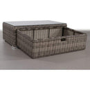 Glass Outdoor Coffee Table - Gray Mix