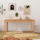 Dumont - Modern Farmhouse 1 Drawer Fluted Home Office Writing Desk - Natural Blonde