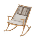 Matched Set of 2 Iron Rocking Chairs with Maple Finish