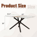 Luxurious Marble Patterned Dining Table With Metal Fork Legs by HouseOfZazla