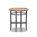 Foundry 24" Square Reclaimed Pine Wood & Iron Side Table Antique by HouseOfZazla