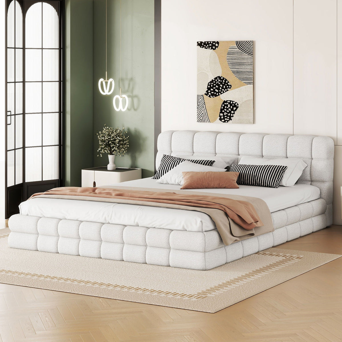 Upholstered Platform Bed With Headboard, photo 12 of 21