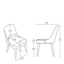Dining Side Chair Upholstered Textured (Set of 2) - Navy
