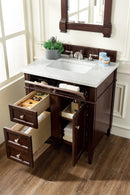 James Martin Brittany 30" Single Bathroom Vanity, Burnished Mahogany