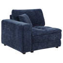 Azure - 5 Piece Upholstered Modular Sectional Sofa - Blue by HouseOfZazla