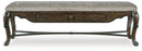 Maylee - Upholstered Storage Bench - Dark Brown