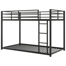 Metal Bunk Bed, Low Bunk Bed With Ladder by HouseOfZazla
