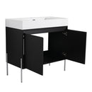 Freestanding Bathroom Vanity With Resin Sink And Storage Cabinet by HouseOfZazla