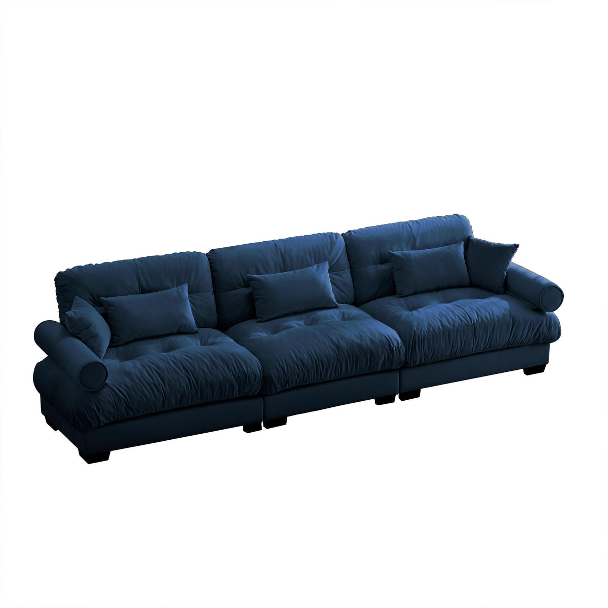 Modern Oversize Sofa With Cloud Like Comfort, Featuring Waist And Throw Pillows, photo 6 of 28