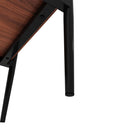 Modern Rectangle End Table (Set of 2) With Tempered Glass Tabletop And Layer - Brown by HouseOfZazla