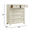 6 Drawer Chest With Knobs And Smooth Slides by HouseOfZazla