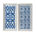 Hanging Sculptures, Modern Wall Art Decor (Set of 2) - White / Blue by HouseOfZazla