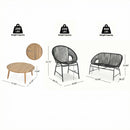 Nusa Outdoor Patio 4-Pcs Chat Set by HouseOfZazla