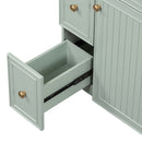 Transitional Style Bathroom Vanity Cabinet With Ceramic Sink by HouseOfZazla