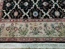 6' X 9' Handmade India Floral Oriental Wool Rug Carpet Hand Knotted Nice Black