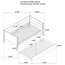 Stewart - Twin Daybed With Trundle - Natural by HouseOfZazla