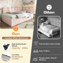 Upholstered Daybed With Metal Slatted Base