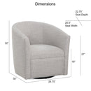 Lainey - Swivel Barrel Chair With 360 Degree Rotation by HouseOfZazla