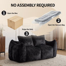 Giant Bean Bag Couch, Ultra Soft Fluffy Loveseat For Living Room by Unique Piece Furniture