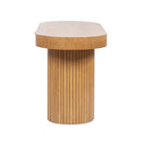 Jesse - Single Drawer Fluted Oval Console Desk - Honey Brown by Unique Piece Furniture