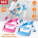 Kids Toilet Seat Toddler Potty Training Chair w/ Steps Stool Baby Toilet Ladder Anti-slip Safety