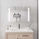 LED Medicine Cabinet With Mirror, Double Door With Defogger, Dimmer, Surface Mount by HouseOfZazla