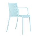 4 Modern Stackable Plastic Armchair Matched With Round Table by HouseOfZazla
