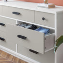 Valencia - 7 Drawer Wide Dresser - Taupe