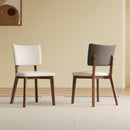 Dining Chair (Set of 2) - White / Deep Walnut by HouseOfZazla