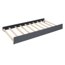 Upholstered Platform Bed With Brick Pattern Headboard And Twin Long Size Trundle by HouseOfZazla