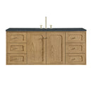 James Martin Laurent 60" Dual Mount Single Bathroom Vanity, Light Natural Oak