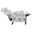 Push Back Recliner Chair Upholstered With Classic Wing Back And Solid Gourd-Shaped Legs by HouseOfZazla
