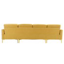 Modern L - Shape Convertible Sectional Sofa With Movable Ottoman by HouseOfZazla