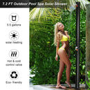 7.2 FT Solar Heated Hot/Cold Shower Spa w/ Base-5.5 Gallon by LJGDeals