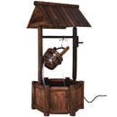 Garden Rustic Wishing Well Wooden Water Fountain with Pump by LJGDeals