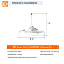 Bulb-Type Small Ceiling Fan with Retractable Blades and Remote Control by HouseOfZazla