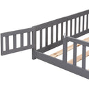 Solid Wood Floor Bed With Door And Fence For Children by Unique Piece Furniture