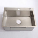 24" Stainless Steel Washing Sink With Faucet Hoses And Drain Head Only (Update) - Silver by HouseOfZazla