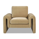 Mason - Arched Arm Chair - Camel Brown Beige by HouseOfZazla