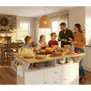 Large Kitchen Island with 2 Drop Leaf and Power Outlet