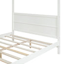 Canopy Platform Bed With Headboard And Footboard, Slat Support Leg by HouseOfZazla
