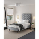 Crosby - Bed With Upholstered Headboard And Slats by HouseOfZazla