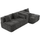 Sectional Free Combined Sofa With 2 Side Pockets by HouseOfZazla