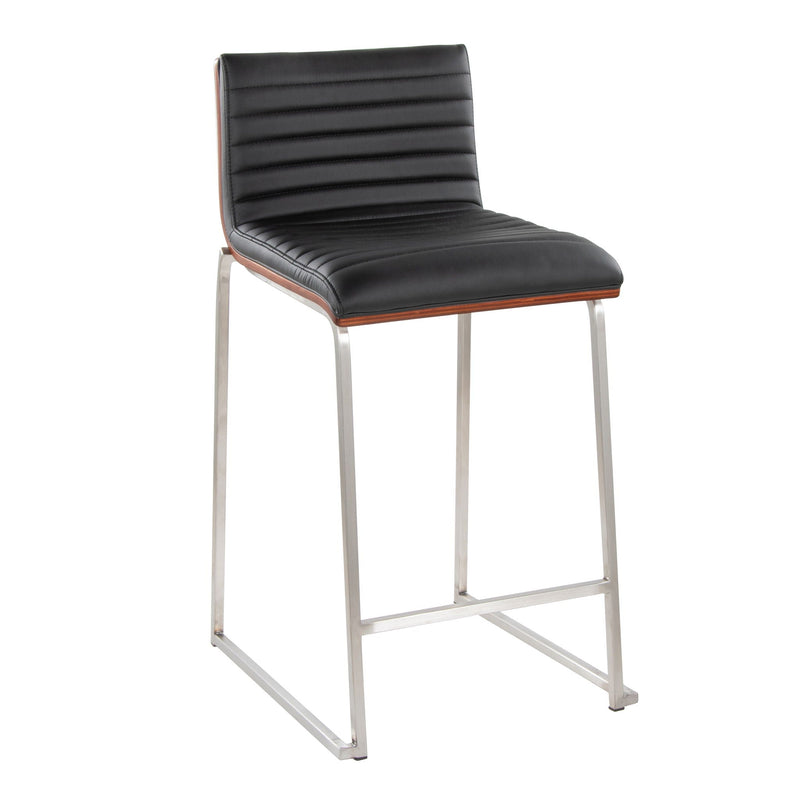 Mason Mara - Contemporary Fixed Height Counter Stool (Set of 2), photo 4 of 5