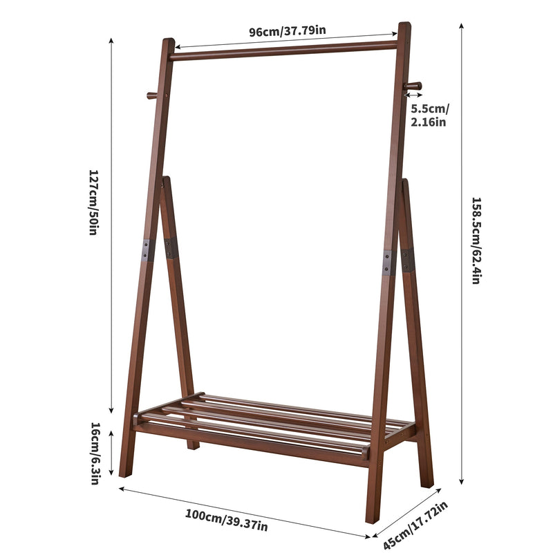 Heavy-Duty Solid Wood Freestanding Clothes Rack, photo 10 of 10