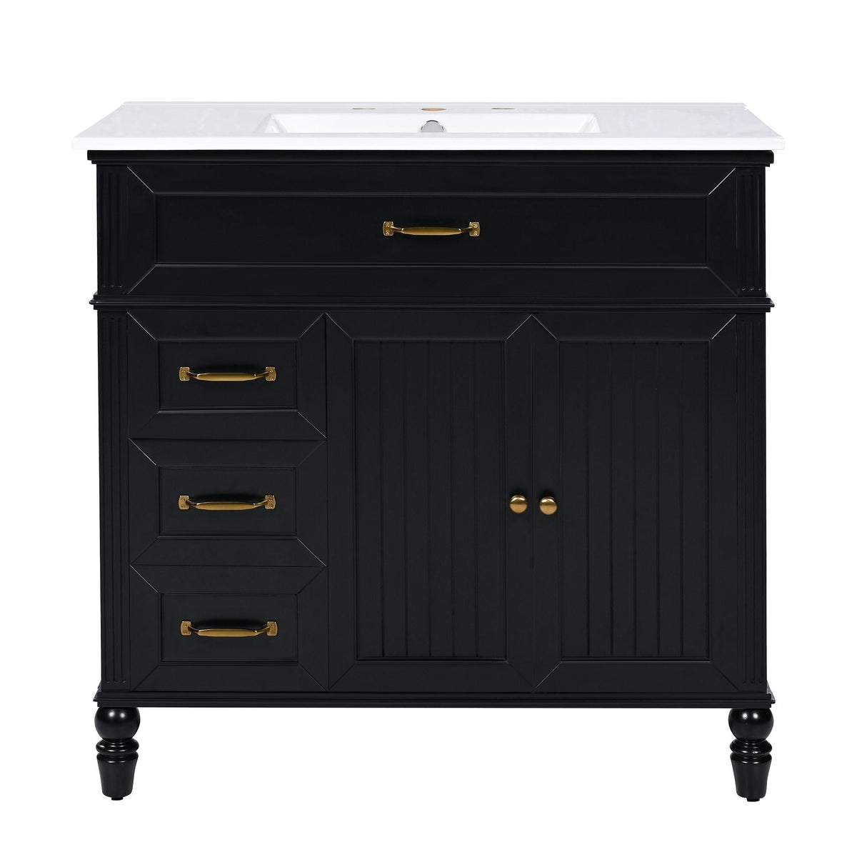 Bathroom Vanity With Sink, Freestanding Cabinet & Drawers, photo 3 of 40