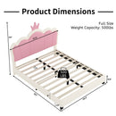 Upholstered Princess Platform Bed With Crown Headboard by HouseOfZazla