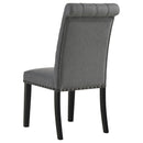Alana Fabric Upholstered Dining Side Chair Grey (Set of 2)