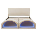Queen Size Upholstered Platform Bed Frame